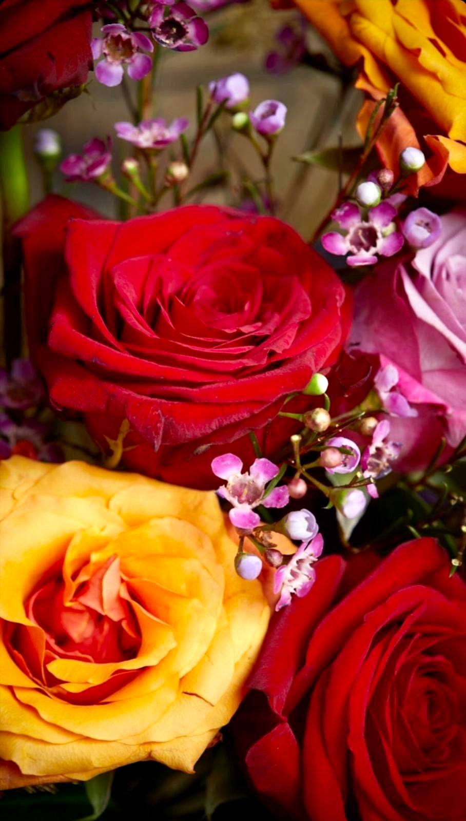 Mixed Roses Bouquet Greeting Card - Printable Digital Download - WyldeHavenCo