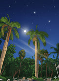 Tropical Starry Night Greeting Card - Printable Digital Download - WyldeHavenCo