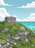 Coastal Ruins Greeting Card - Printable Digital Download - WyldeHavenCo