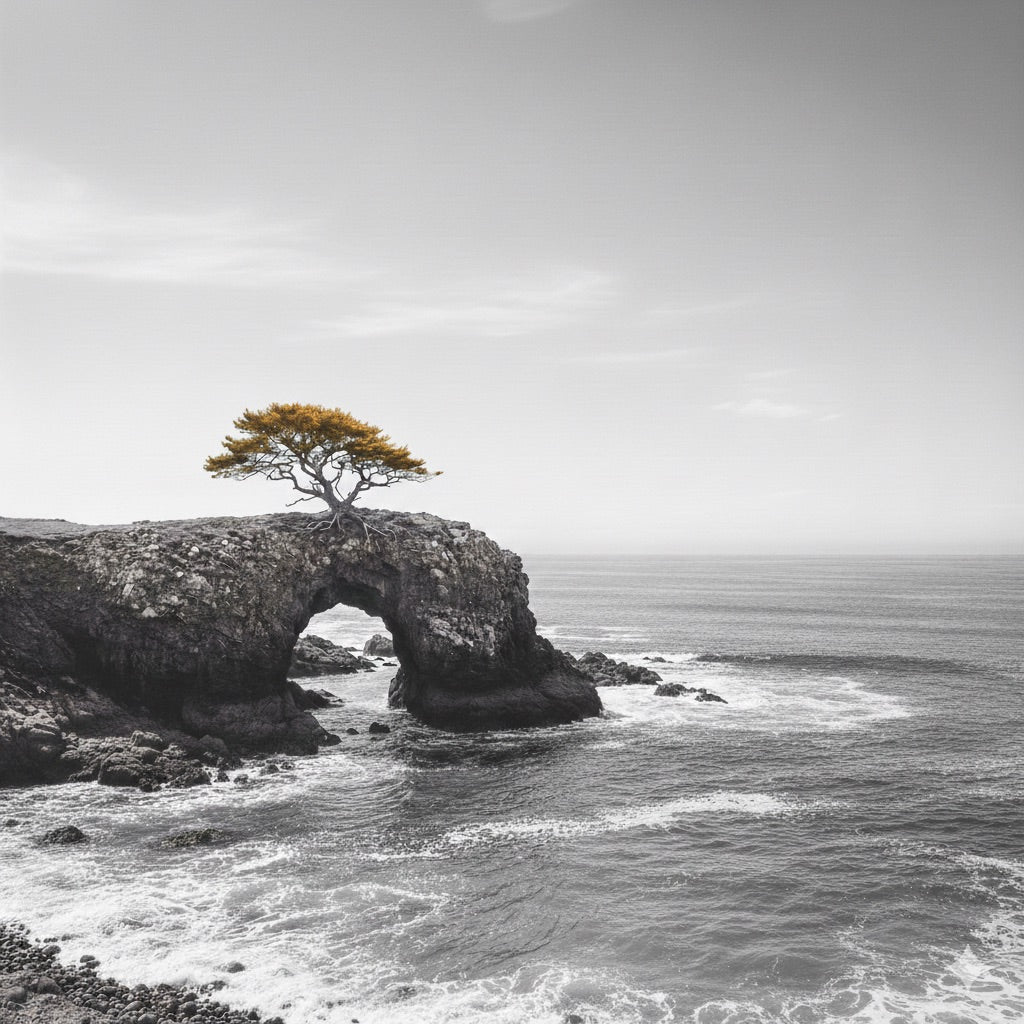 Orange Tree Coastal Greeting Card - Printable Digital Download - WyldeHavenCo