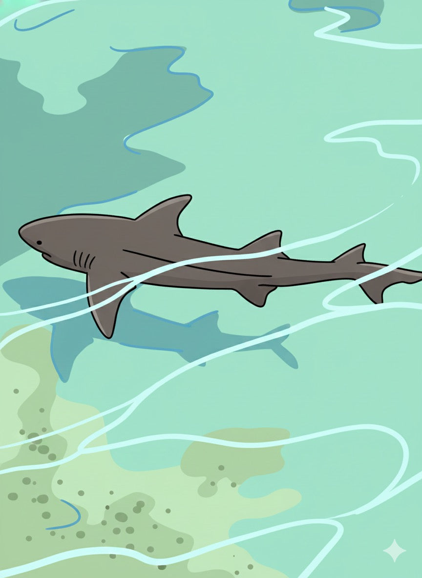 Friendly Shark Greeting Card - Printable Digital Download - WyldeHavenCo