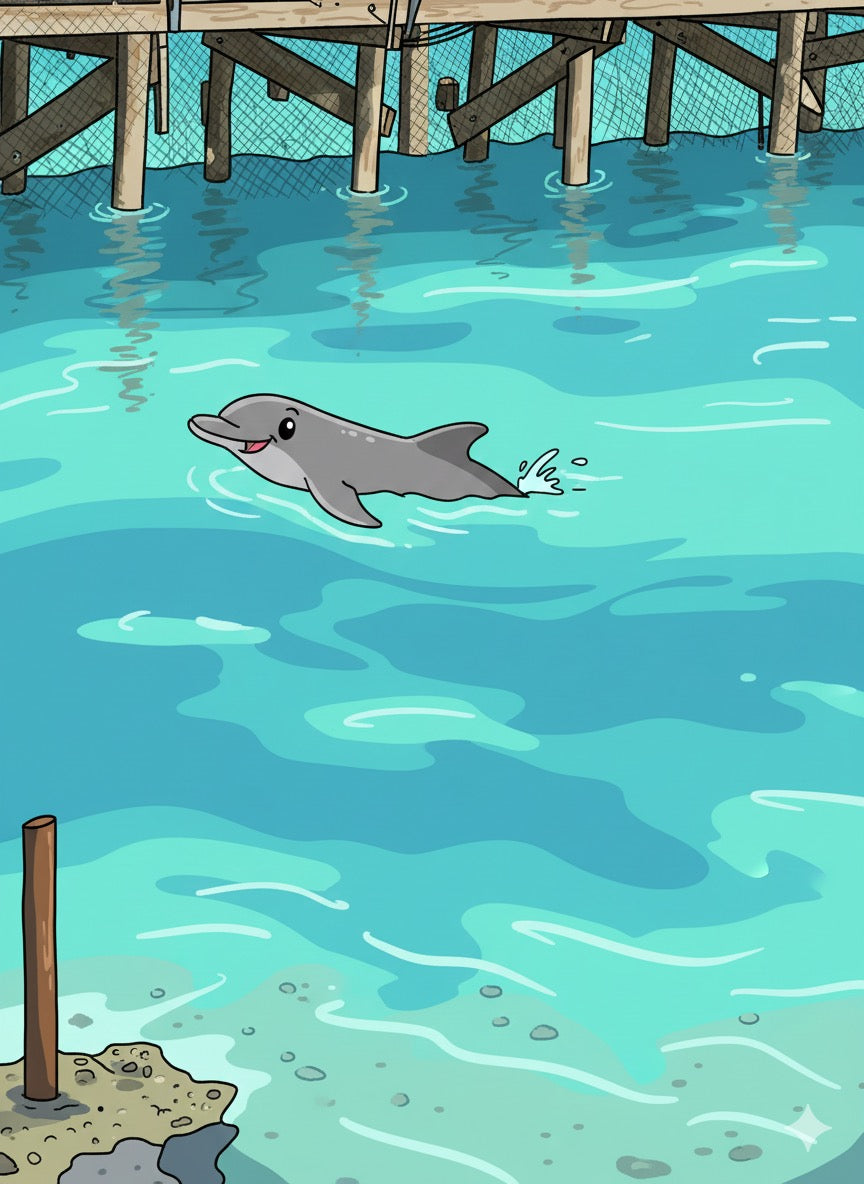 Playful Dolphin Greeting Card - Printable Digital Download - WyldeHavenCo