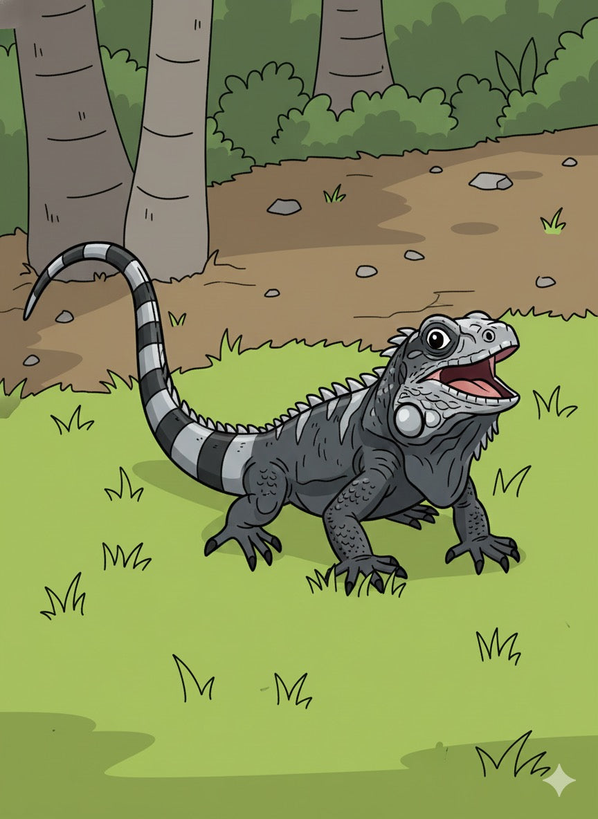 Iguana Greeting Card - Printable Digital Download - WyldeHavenCo