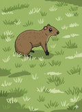 Capybara Greeting Card - Printable Digital Download - WyldeHavenCo